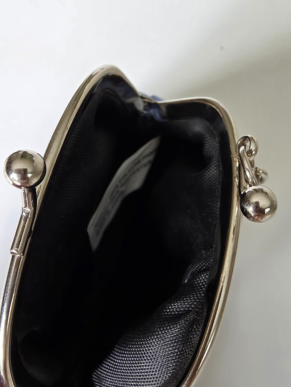 Blue OSTRICH Coin Purse with Keyring - Picture 4 of 7